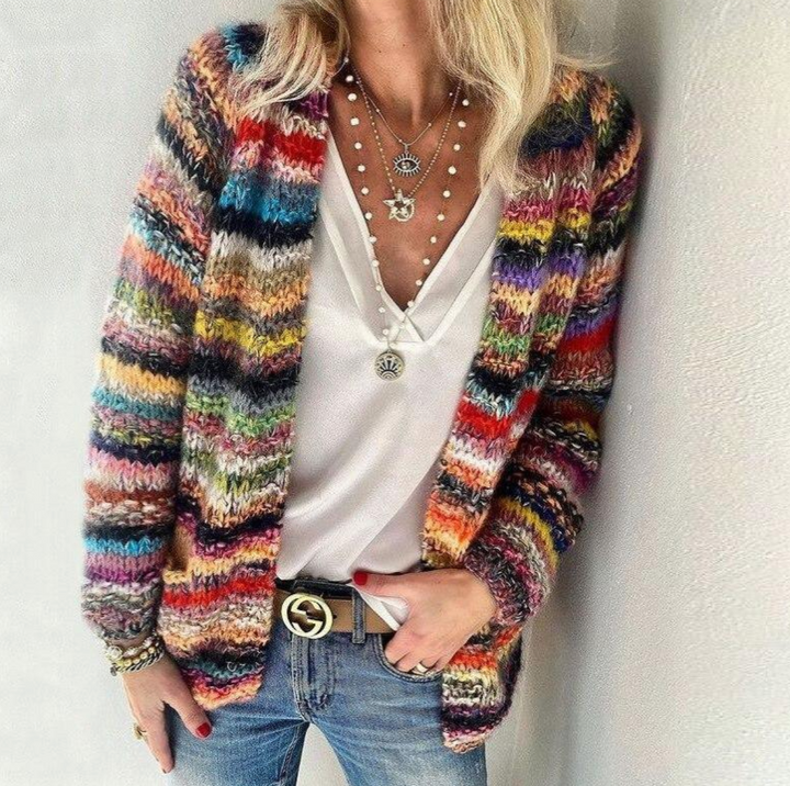JESSIKA - Veste en tricot stylée et colorée