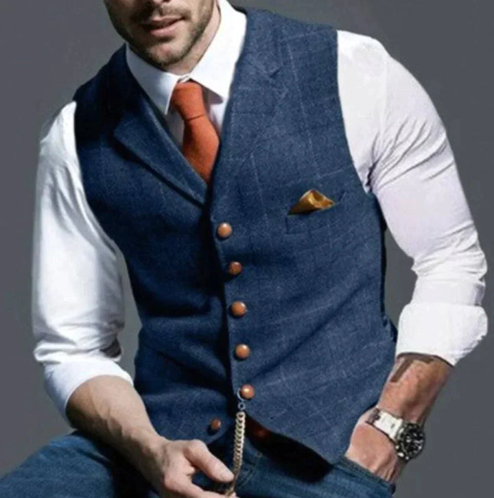 Mateo - elegante gilet a quadri di stile per uomo