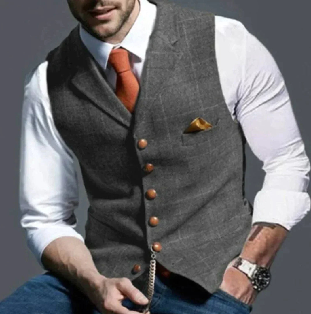 Mateo - elegante gilet a quadri di stile per uomo