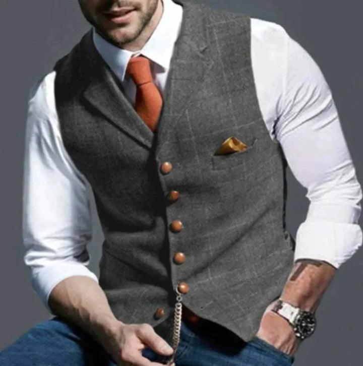Mateo - elegante gilet a quadri di stile per uomo
