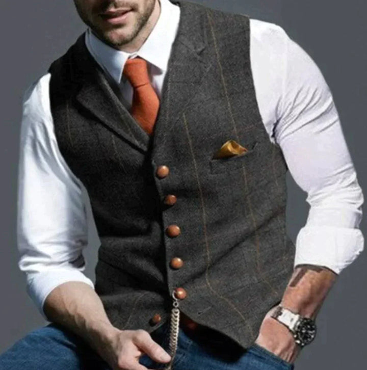 Mateo - elegante gilet a quadri di stile per uomo