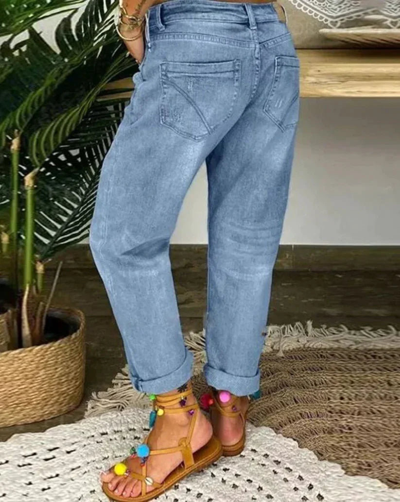 Camille - jean streetwear décontracté déchiré