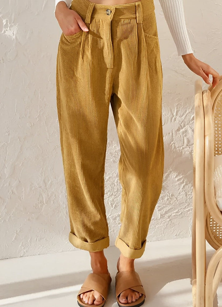 JANA - Pantalon en velours côtelé à la mode