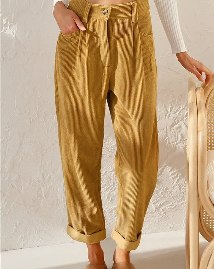 Pantalon en velours côtelé confortable