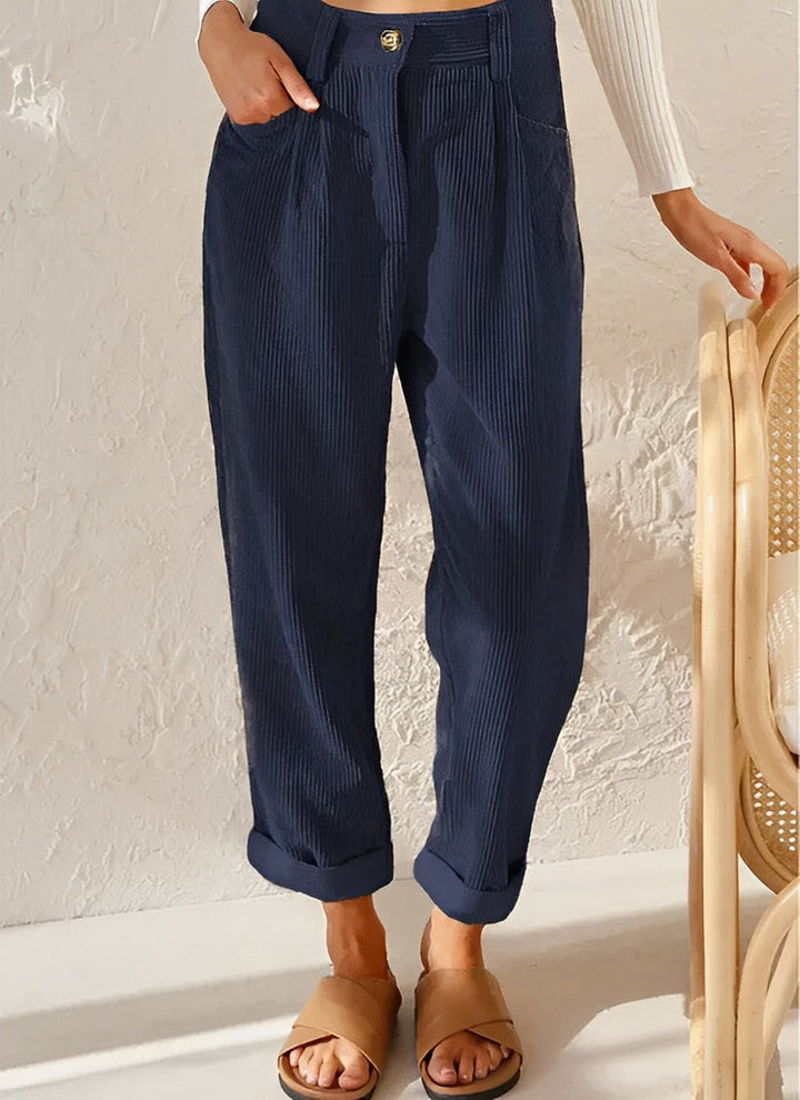 JANA - Pantalon en velours côtelé à la mode