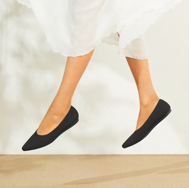 Ballerines pour femmes avec dentelle – Ballerines respirantes avec confort élastique pour bureau, loisirs et quotidien