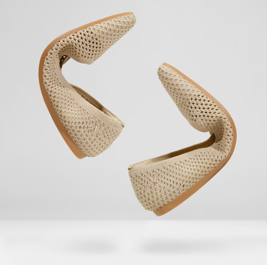 Ballerines pour femmes avec dentelle – Ballerines respirantes avec confort élastique pour bureau, loisirs et quotidien