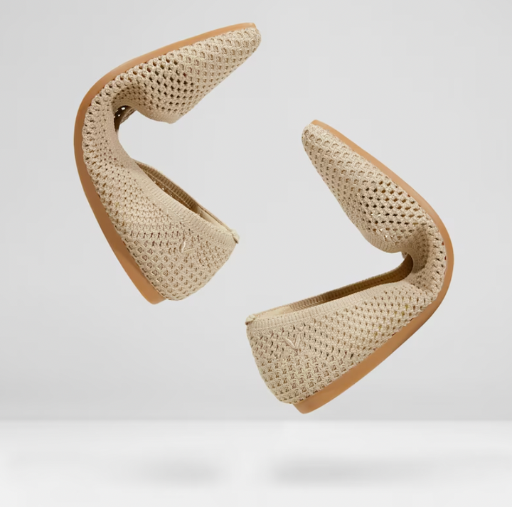 Ballerines pour femmes avec dentelle – Ballerines respirantes avec confort élastique pour bureau, loisirs et quotidien
