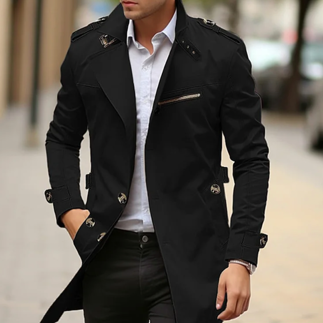 Arjun - Eleganter Freizeit-Trenchcoat für Männer