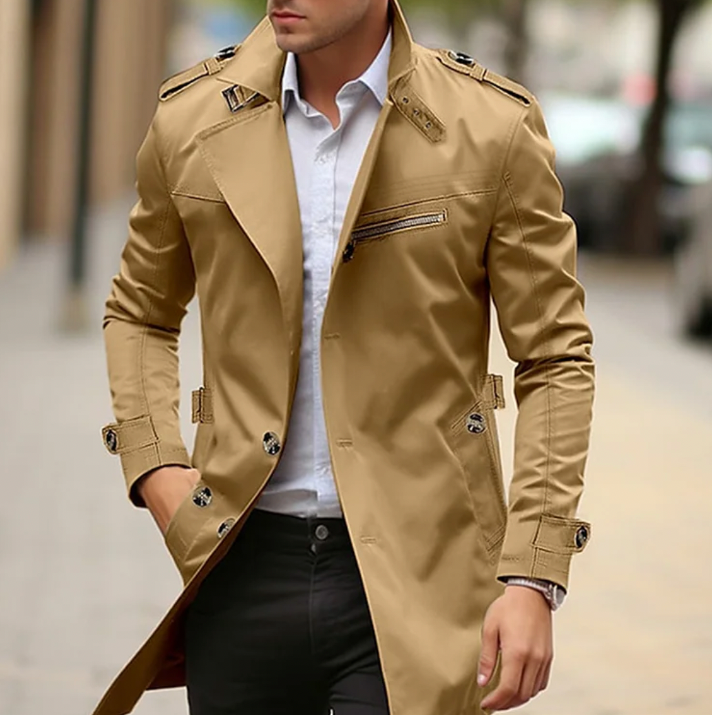 Arjun - Eleganter Freizeit-Trenchcoat für Männer