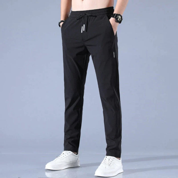 Pantalon de sport homme jogging slim fit – Pantalon de loisirs respirant avec cordon de serrage et poches
