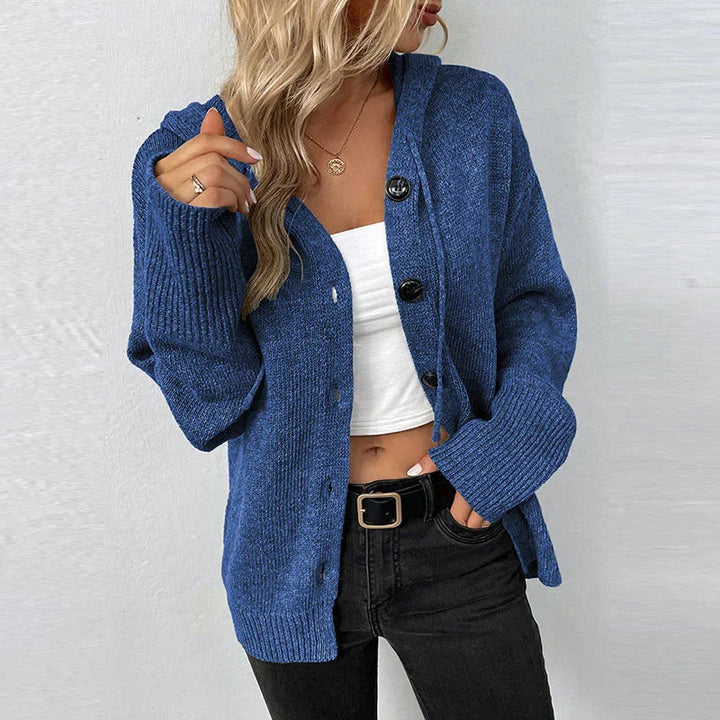 Karin - Comfortable Hooded Cardigan