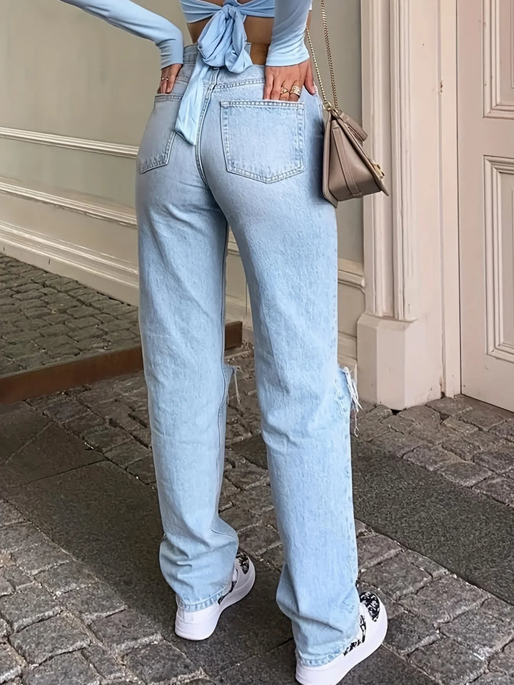 Isla - Pantalon en denim déchiré de loisirs