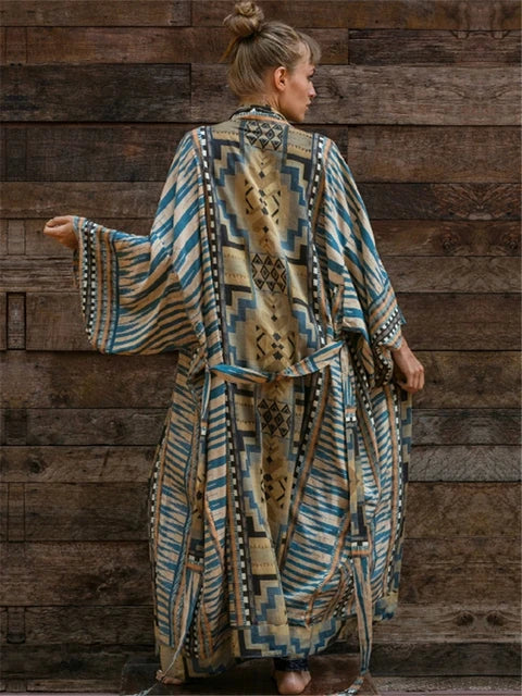 Cindy - Boho bedruckte Kimono-Strandjacke