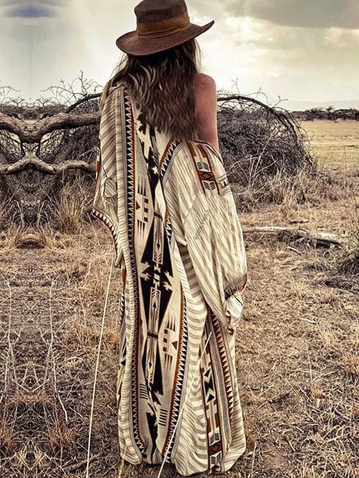 Cindy - Boho bedruckte Kimono-Strandjacke