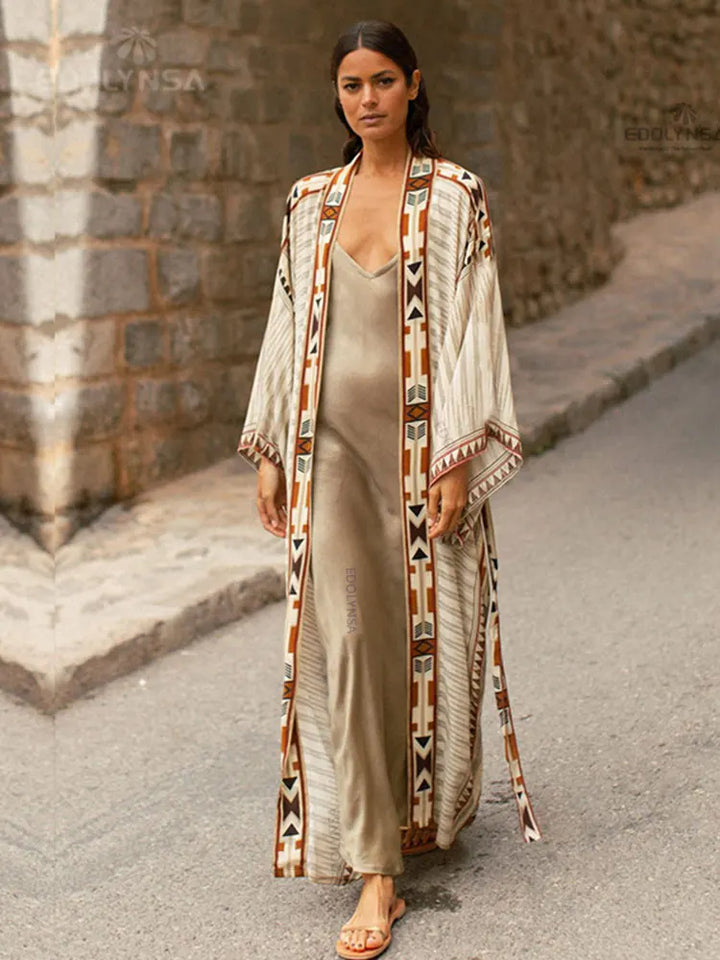 Cindy - Boho bedruckte Kimono-Strandjacke
