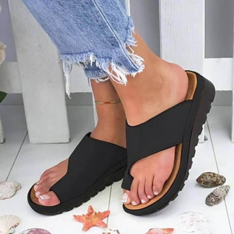 LIVA Damen-Sommersandalen aus umweltfreundlichem PU-Leder mit rutschfester Gummisohle