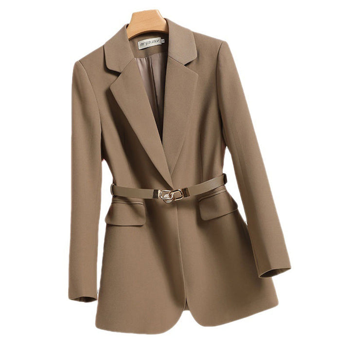Blazer femme avec ceinture taille – Look business élégant pour bureau & quotidien