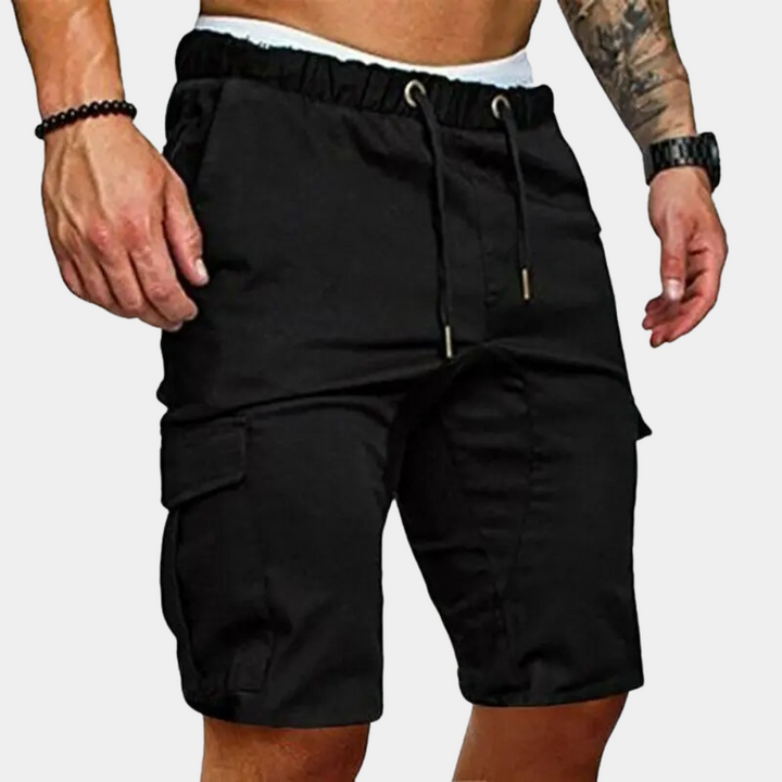 Shorts cargo homme avec ceinture élastique – Shorts d'été sportifs avec poches pour entraînement, loisirs et streetwear