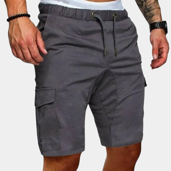 Shorts cargo homme avec ceinture élastique – Shorts d'été sportifs avec poches pour entraînement, loisirs et streetwear