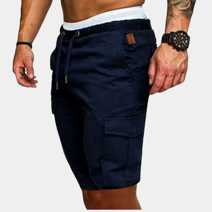 Shorts cargo homme avec ceinture élastique – Shorts d'été sportifs avec poches pour entraînement, loisirs et streetwear