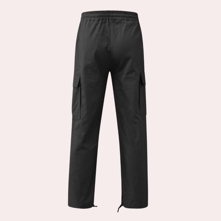 Pantalon cargo homme avec poches – Pantalon utilitaire ample style streetwear pour quotidien & loisirs