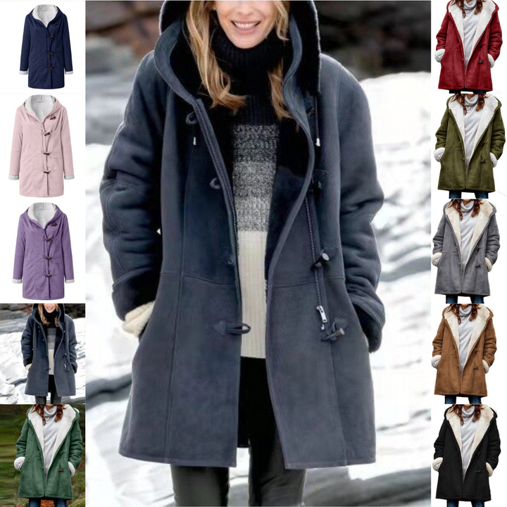 Isabella - Cappotto casual con cappuccio e fodera in pile