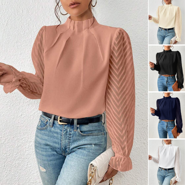 Felicity - Elegant top with ruffle sleeves for women