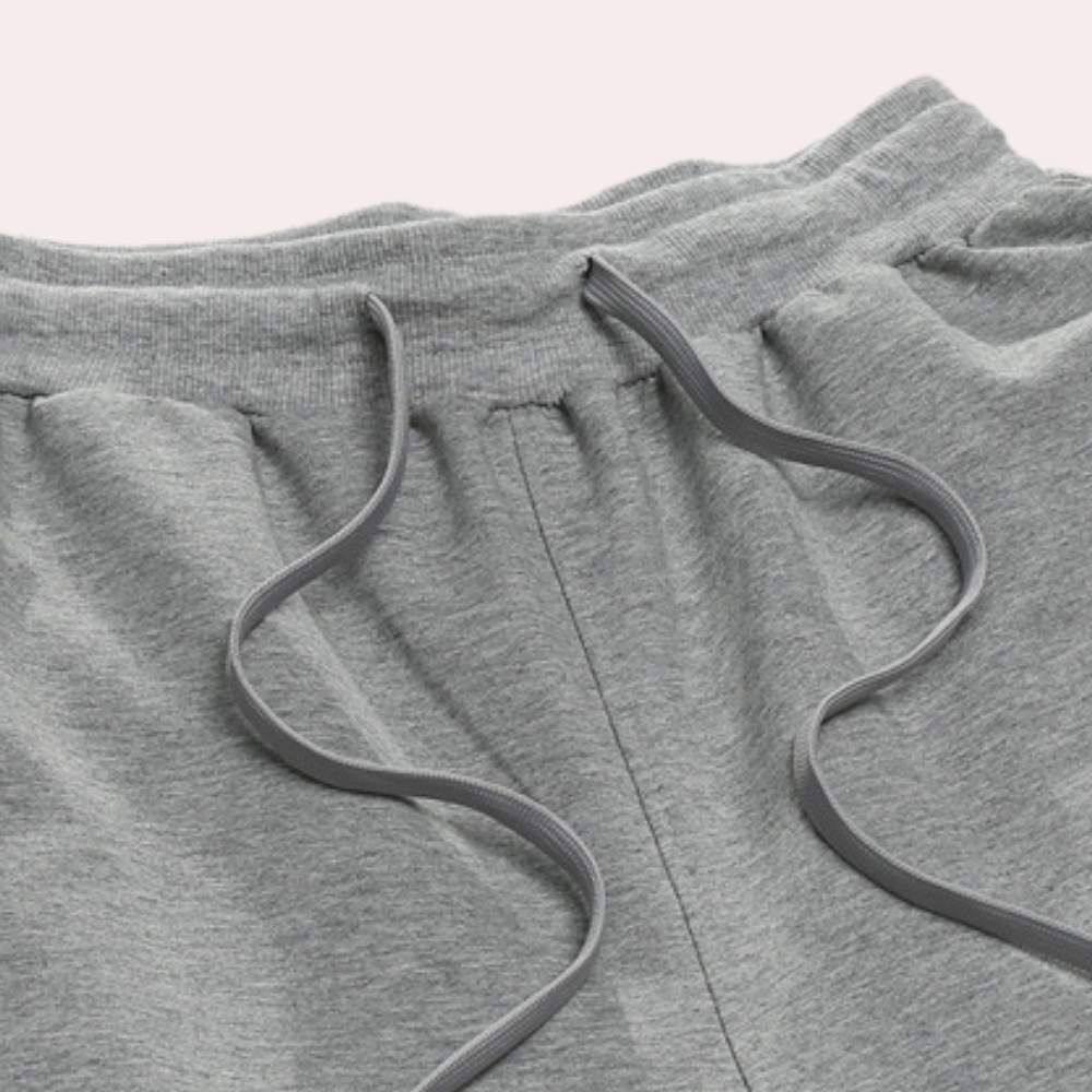 Pantalon de jogging homme avec cordon de serrage – Pantalon de loisirs confortable avec jambe droite et taille élastique pour le quotidien et le sport