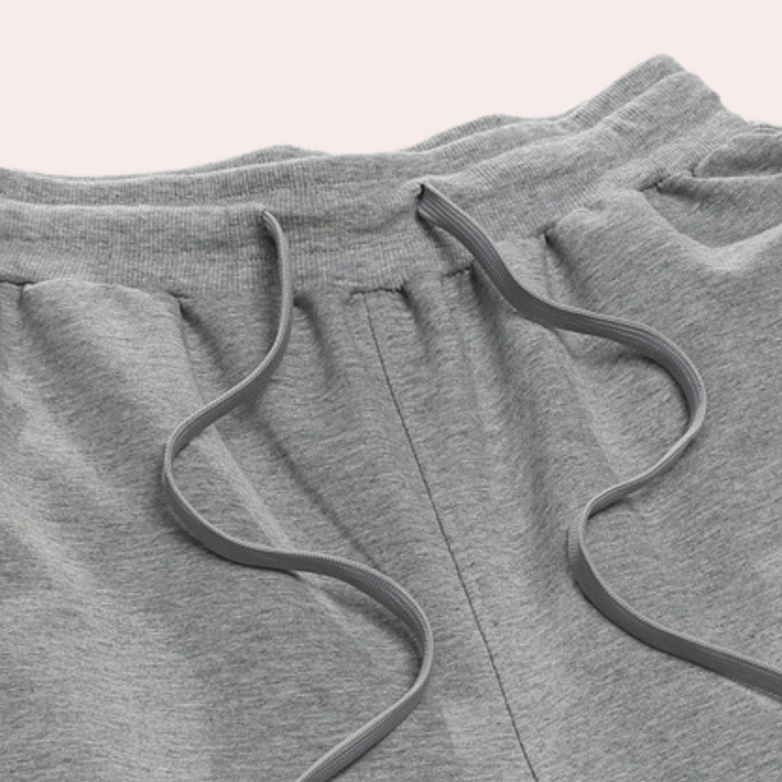 Pantalon de jogging homme avec cordon de serrage – Pantalon de loisirs confortable avec jambe droite et taille élastique pour le quotidien et le sport