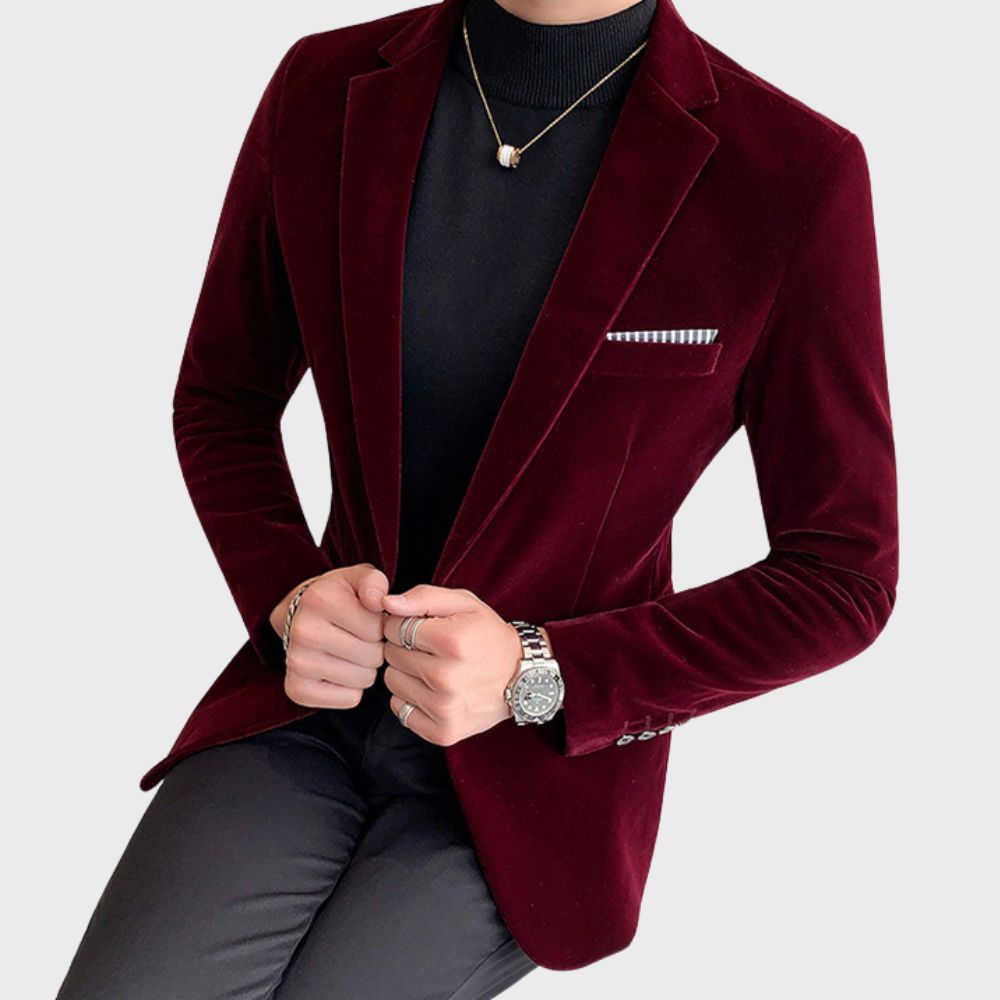 Troy - blazer in velluto elegante per uomo