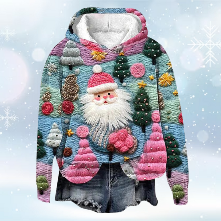 Adelinde | Pull à manches longues pour femmes avec design 3D et motif festif