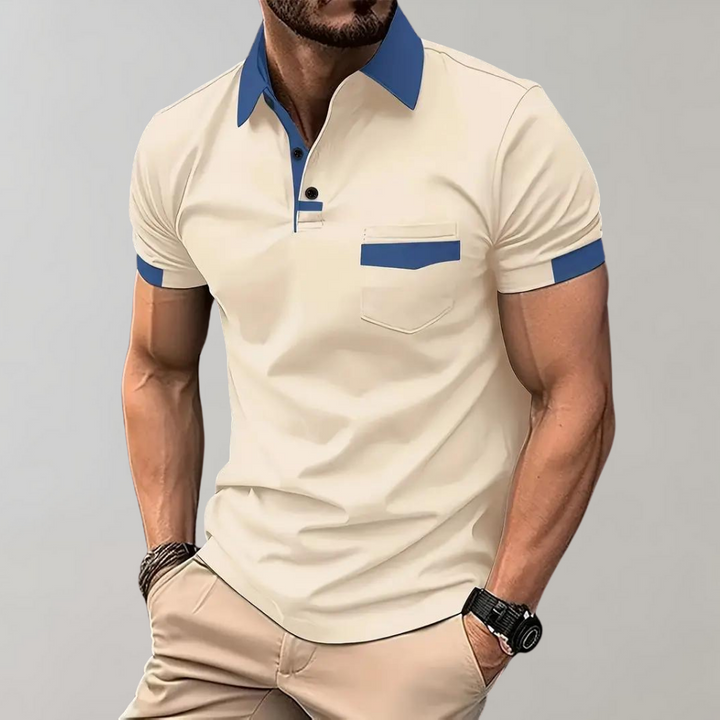 Andrew - Lässiges Baumwoll-Poloshirt mit Tasche für Männer