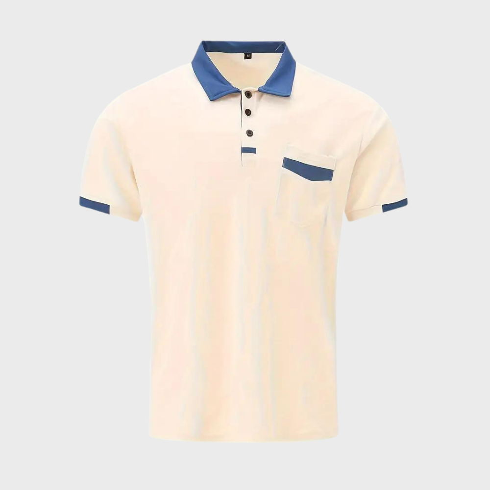 Andrew - Lässiges Baumwoll-Poloshirt mit Tasche für Männer