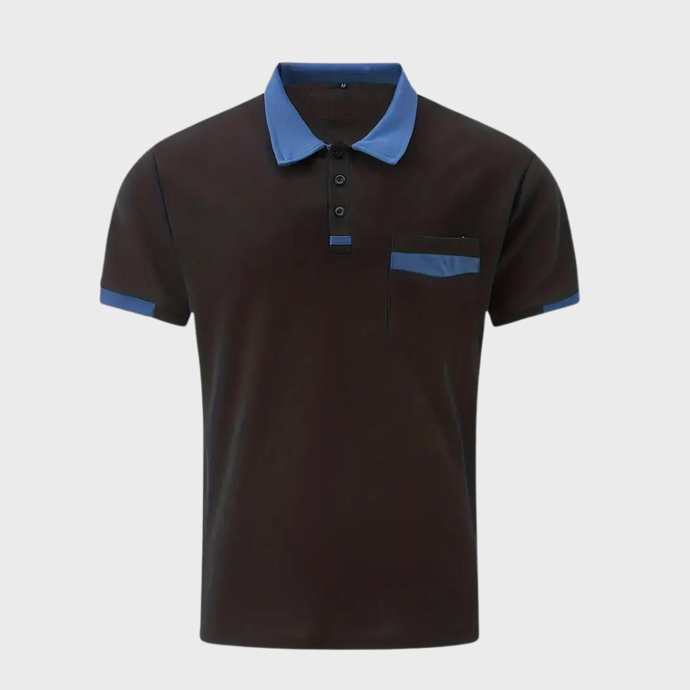 Andrew - Lässiges Baumwoll-Poloshirt mit Tasche für Männer
