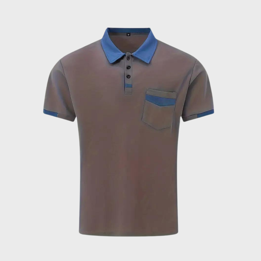 Andrew - Lässiges Baumwoll-Poloshirt mit Tasche für Männer