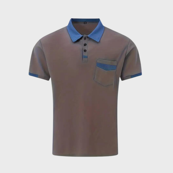 Andrew - Lässiges Baumwoll-Poloshirt mit Tasche für Männer