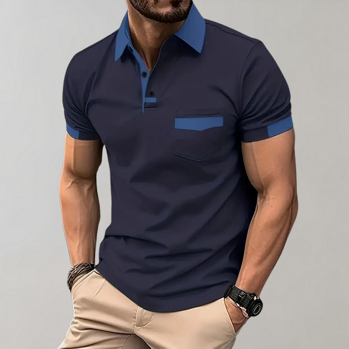 Andrew - Lässiges Baumwoll-Poloshirt mit Tasche für Männer