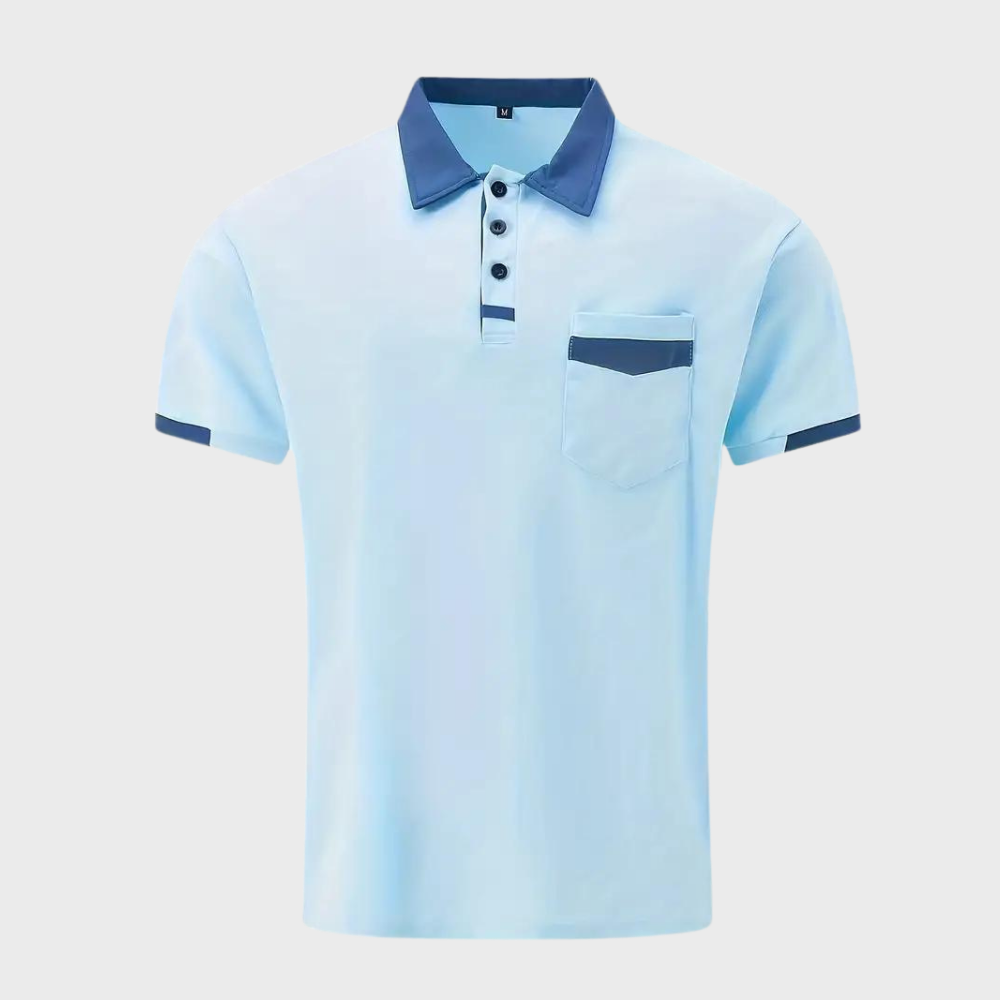 Andrew - Lässiges Baumwoll-Poloshirt mit Tasche für Männer