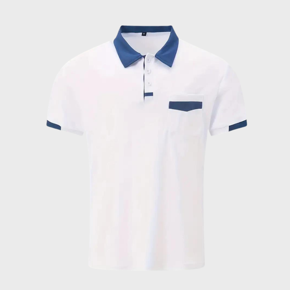 Andrew - Lässiges Baumwoll-Poloshirt mit Tasche für Männer