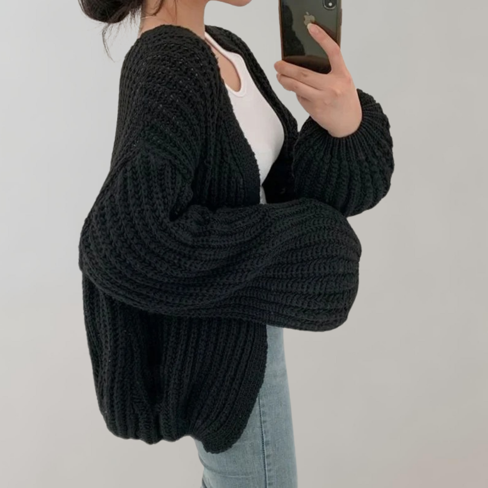 Roxanna - Comoda giacca a maglia a maniche lunghe per donne