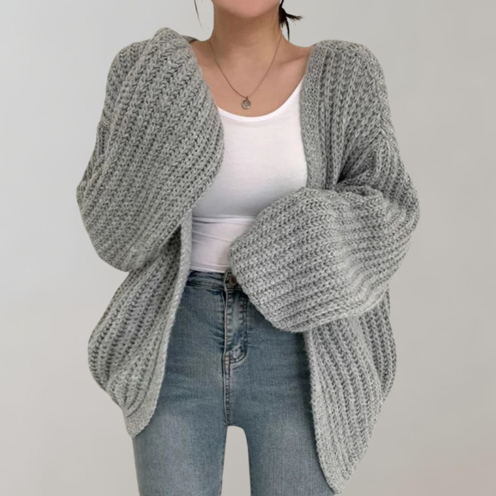 Roxanna - Comoda giacca a maglia a maniche lunghe per donne