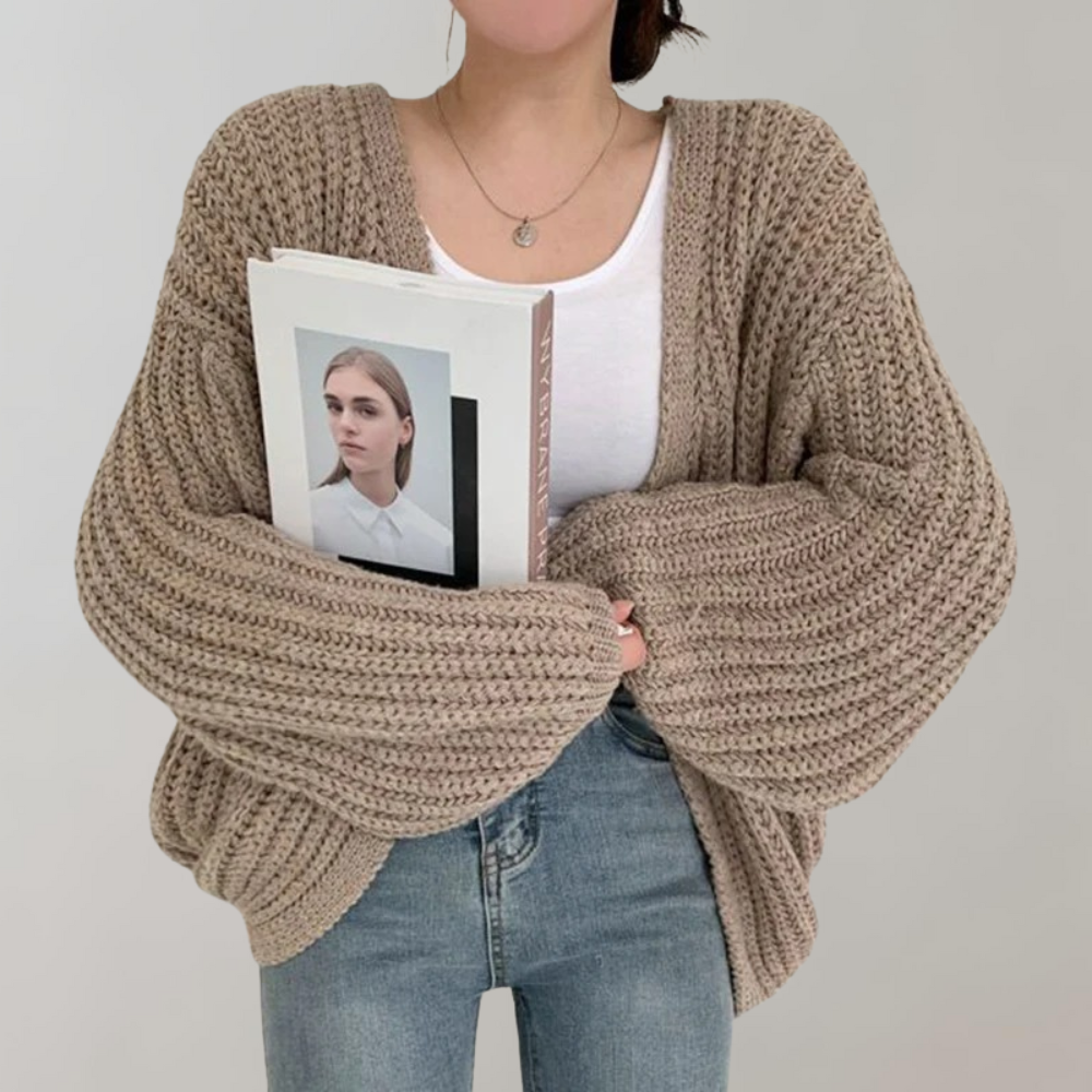 Roxanna - Comoda giacca a maglia a maniche lunghe per donne