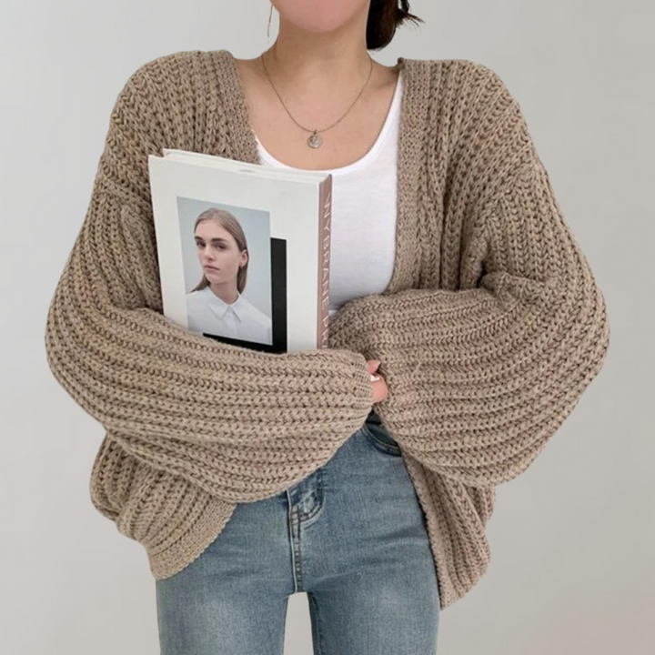 Roxanna - Comoda giacca a maglia a maniche lunghe per donne