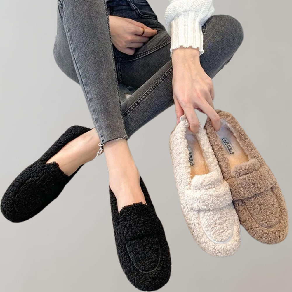Elyn - Chaussons en peluche douce pour femmes