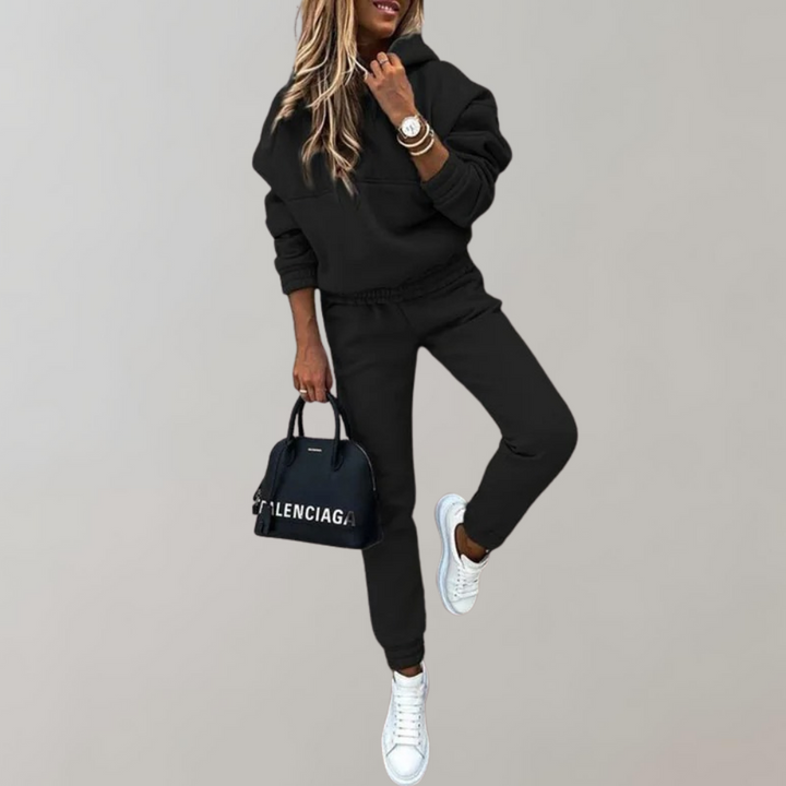 Survêtement d'entraînement et de jogging en coton avec capuche dans un style rétro décontracté pour femmes | Parfait pour les loisirs