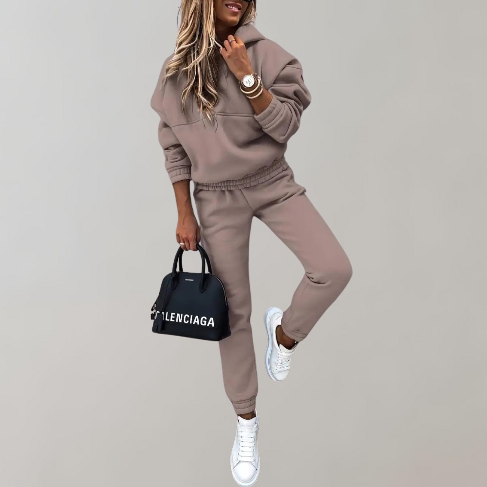 Survêtement d'entraînement et de jogging en coton avec capuche dans un style rétro décontracté pour femmes | Parfait pour les loisirs