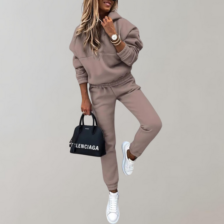 Survêtement d'entraînement et de jogging en coton avec capuche dans un style rétro décontracté pour femmes | Parfait pour les loisirs