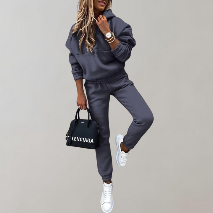 Survêtement d'entraînement et de jogging en coton avec capuche dans un style rétro décontracté pour femmes | Parfait pour les loisirs