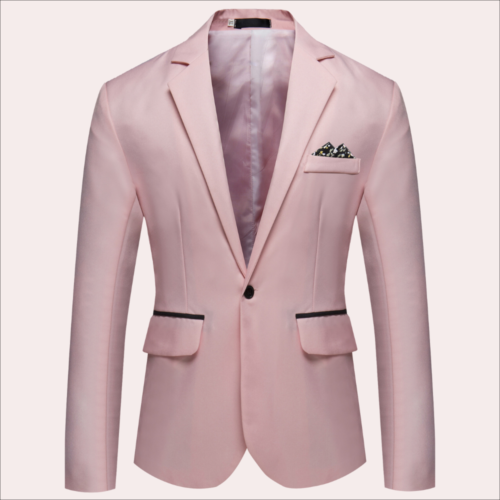 Veste élégante pour homme – Blazer slim fit avec col à revers et poche décorative, parfait pour les affaires et les événements